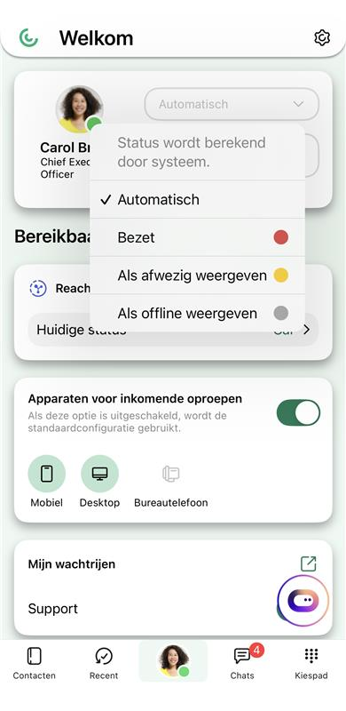 Screenshots van Contact Mobile op iOS 2
